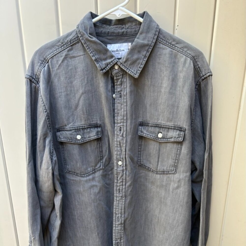Goodfellow Gray Long Sleeve Button Down Shirt Size XL